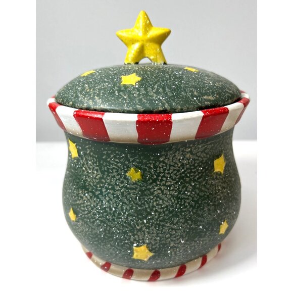 Vintage Ceramic Santa Cookie Jar With Lid - Picture 8 of 8